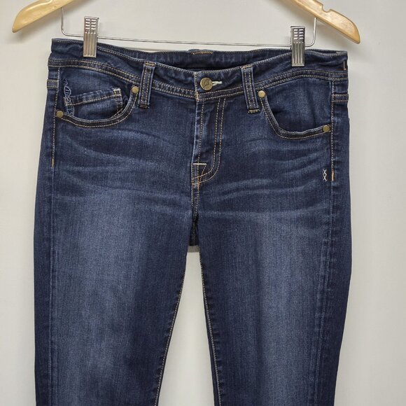 Genetic Denim THE JAMES Womens Jeans Size 28 Zip Ankle Dark Wash Skinny Low Rise - Picture 2 of 16